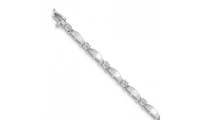 Quality Gold 14k White Gold AAA Diamond Tennis Bracelet - X2361WAAA