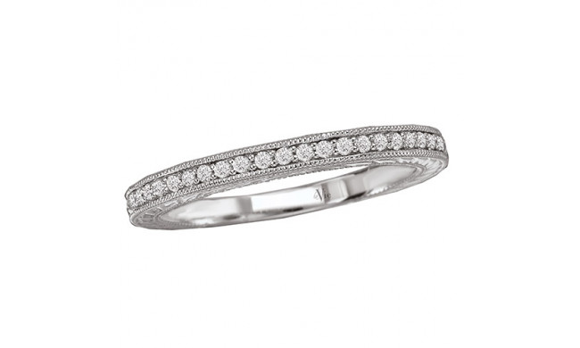 14k White Gold Diamond Wedding Band