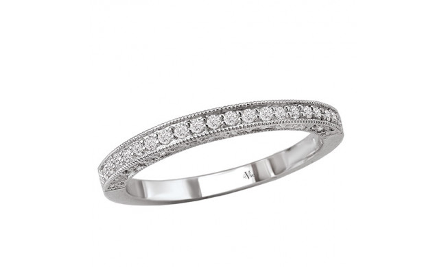 La Vie 14k White Gold Diamond Wedding Band