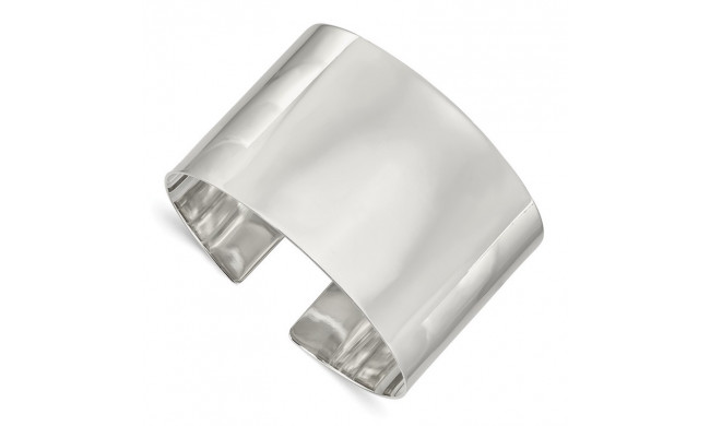 Quality Gold Sterling Silver 40mm Fancy Cuff Bangle Bracelet - QB80