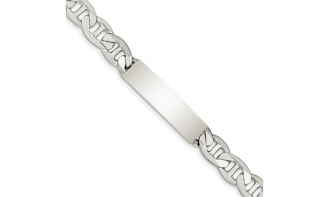 Quality Gold Sterling Silver 8.5inch Polished Engraveable Anchor Link ID Bracelet - QID143-8.5