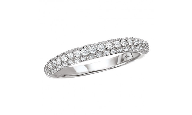 14k White Gold Diamond Wedding Band