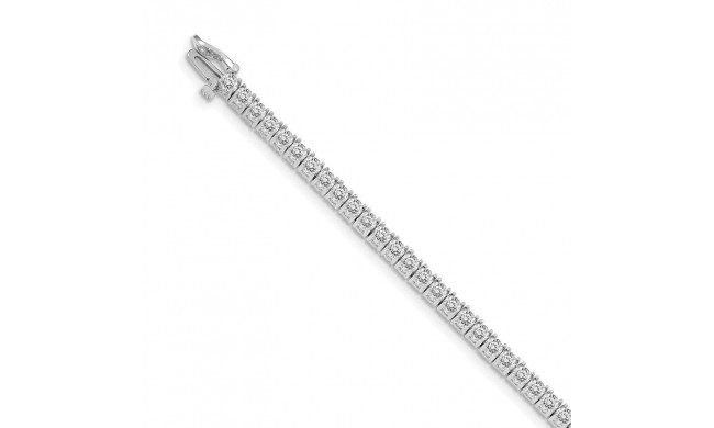 Quality Gold 14k White Gold A Diamond Tennis Bracelet - X603WA