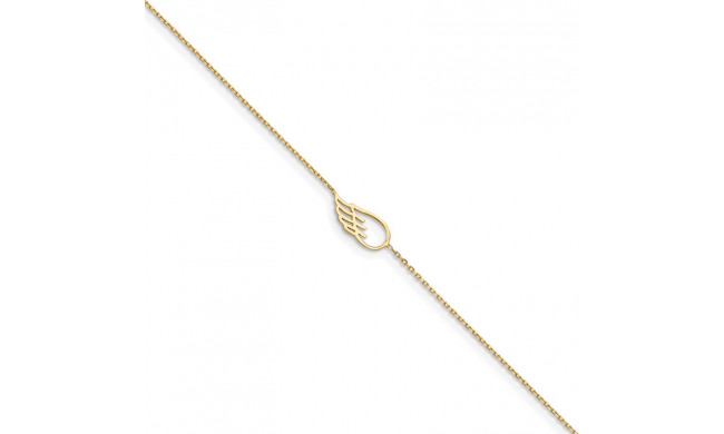 Quality Gold 14k Wing  Anklet - ANK299-10