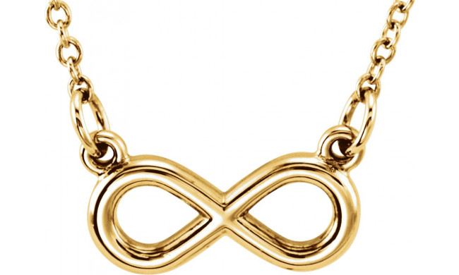 14K Yellow Tiny Poshu00ae Infinity-Inspired 16-18 Necklace - 857951001P