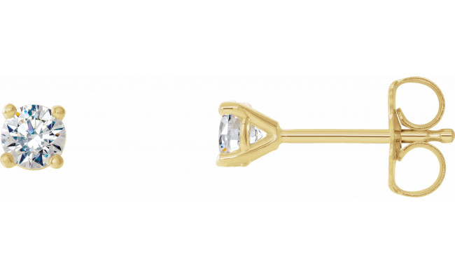 14K Yellow 1/5 CTW Diamond 4-Prong Cocktail-Style Earrings - 297626097P