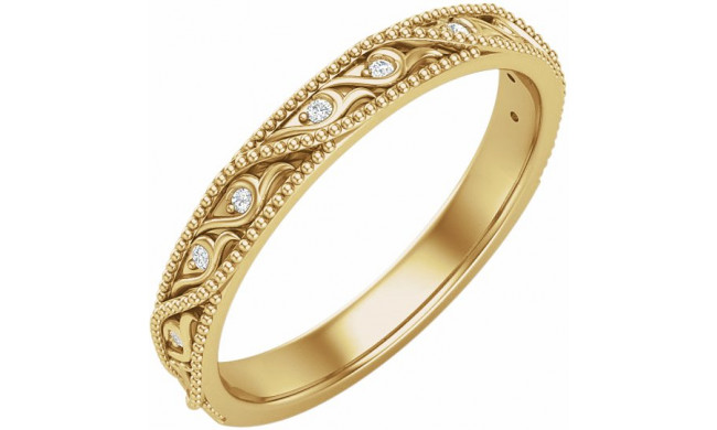 14K Yellow .05 CTW Diamond Anniversary Band - 653592600P