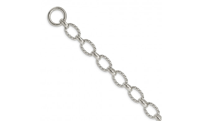 Quality Gold Sterling Silver 7.5inch Polished Fancy Link Bracelet - QH310-7.5