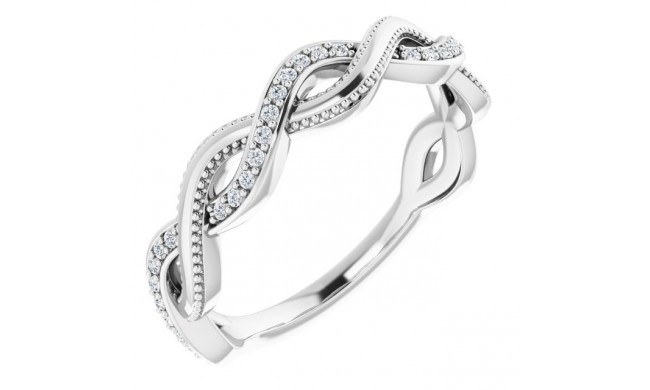 14K White 1/8 CTW Diamond Anniversary Band - 123424600P