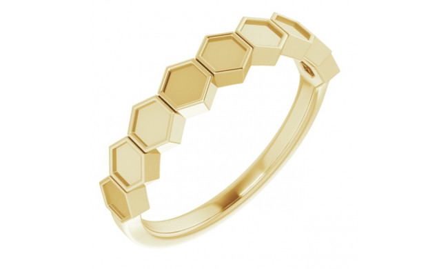 14K Yellow Stackable Geometric Ring - 51738102P