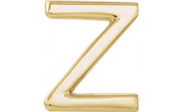 14K Yellow Single Initial Z Earring - 86800252P