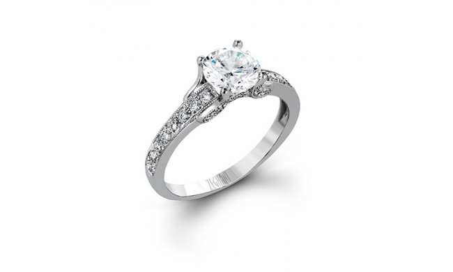 Zeghani 14k White Gold Diamond Engagement Ring