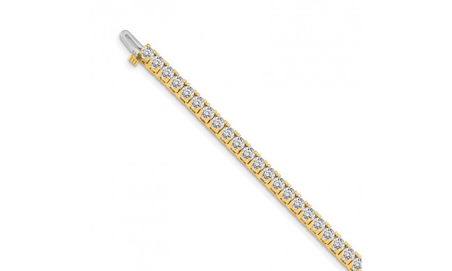 Quality Gold 14k Yellow Gold 3.25mm Diamond Tennis Bracelet - X735