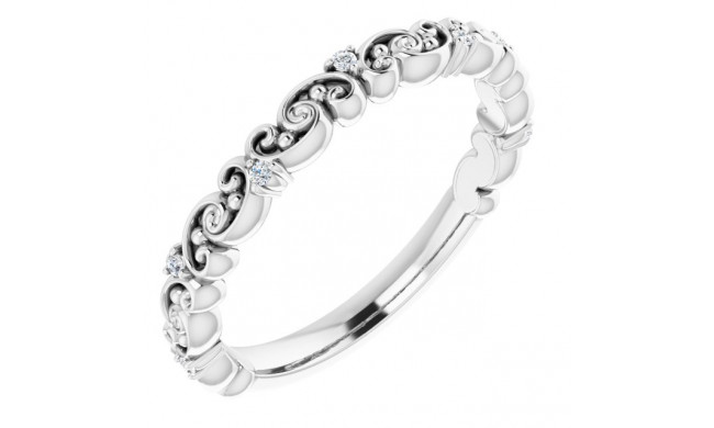 14K White .04 CTW Diamond Anniversary Band - 123283600P