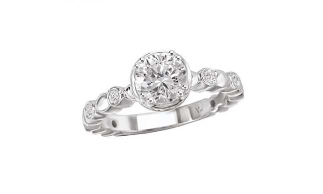 La Vie 14k White Gold Semi-Mount Diamond Engagement Ring