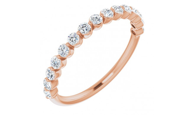 14K Rose 1/2 CTW Diamond Anniversary Band - 123418606P