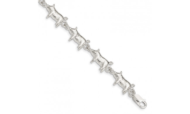 Quality Gold Sterling Silver Pig Bracelet - QA10-7