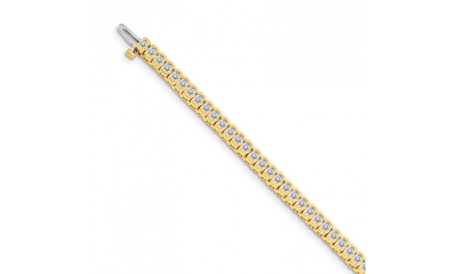 Quality Gold 14k Yellow Gold 2.5mm Diamond Tennis Bracelet - X2319