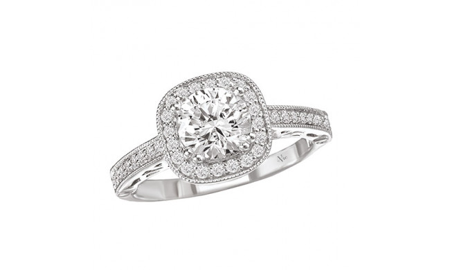 La Vie 14k White Gold Semi-Mount Diamond Engagement Ring