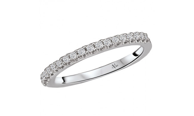 La Vie 14k White Gold Diamond Wedding Band