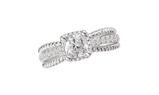 La Vie 14k White Gold Semi-Mount Diamond Engagement Ring