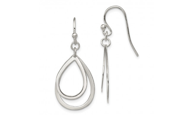 Quality Gold Sterling Silver Dangle Shepherd Hook Earrings - QE9063