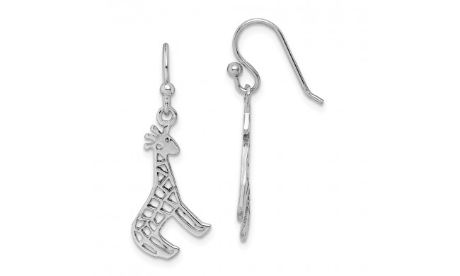 Quality Gold Sterling Silver Rhodium-plated Giraffe Dangle Earrings - QE14957
