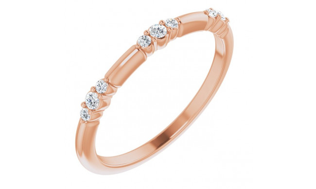 14K Rose 1/10 CTW Diamond Stackable Ring - 124033602P