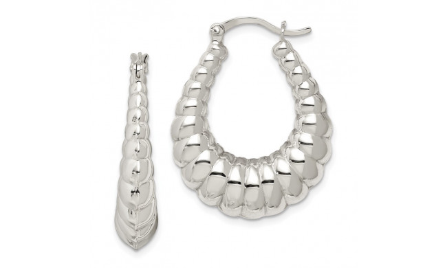 Quality Gold Sterling Silver Classic Hoop Earrings - QE547
