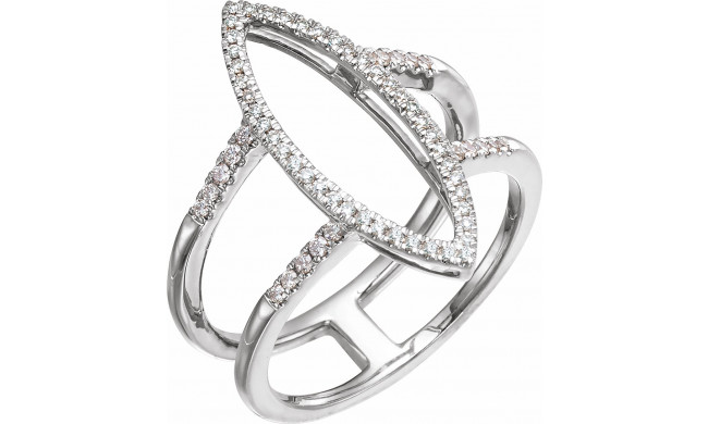 14K White 1/4 CTW Diamond Geometric Ring - 65242260000P