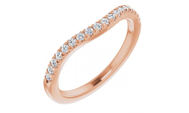 14K Rose 1/4 CTW Diamond French-Set Matching Band - 123951622P