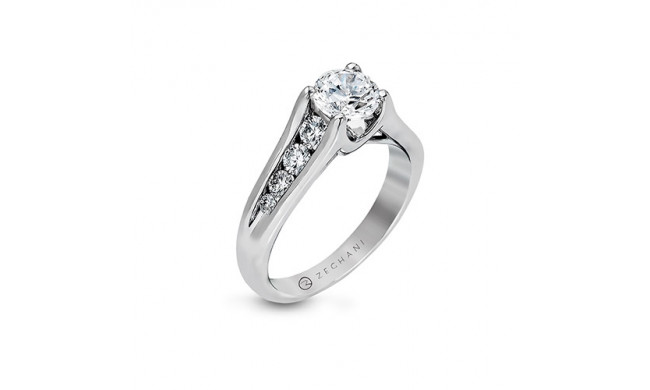 Zeghani Graduated Channel Set Diamond Engagement Ring