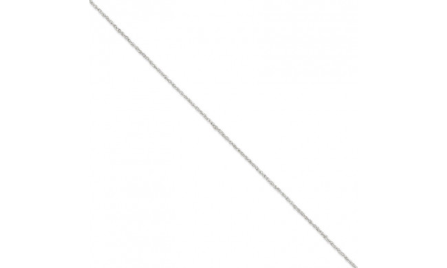 Quality Gold 14k White Gold 1.7mm Ropa Anklet - WRPA028-10