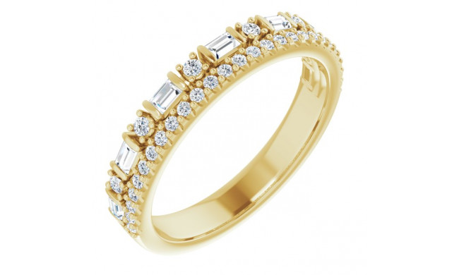 14K Yellow 1/2 CTW Diamond Anniversary Band - 124021601P