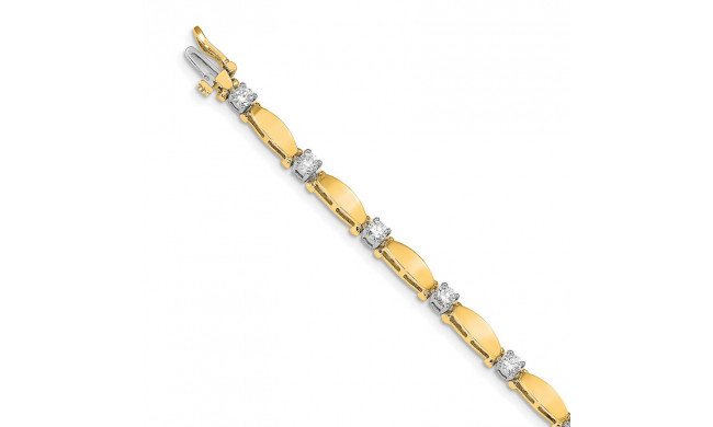 Quality Gold 14k Yellow Gold 3.5mm Diamond Tennis Bracelet - X2362