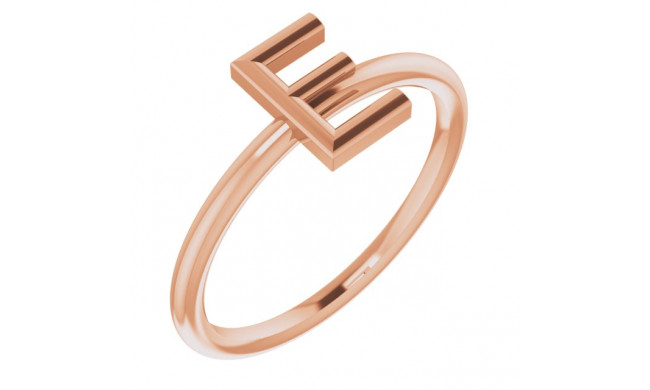 14K Rose Initial E Ring - 51895127P