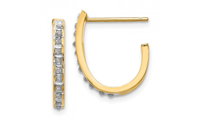 Quality Gold 14k Diamond Fascination Hoop Earrings - DF144
