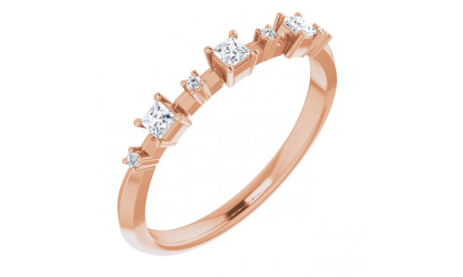 14K Rose 1/6 CTW Diamond Anniversary Band - 124217602P