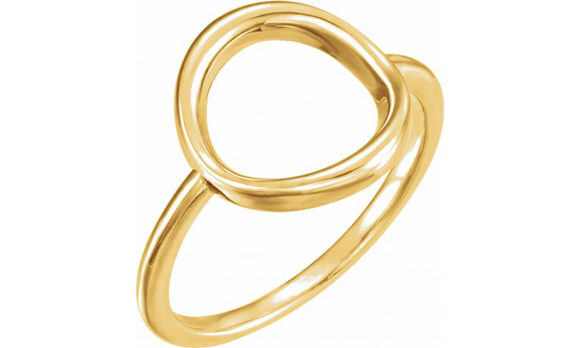 14K Yellow Circle Ring - 51602102P