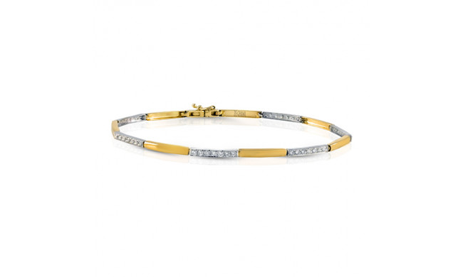Zeghani 14k White & Yellow Gold Diamond Bracelet