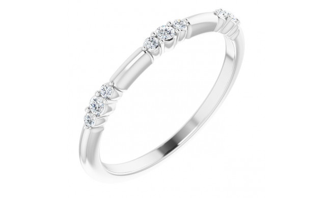 Platinum 1/10 CTW Diamond Stackable Ring - 124033603P