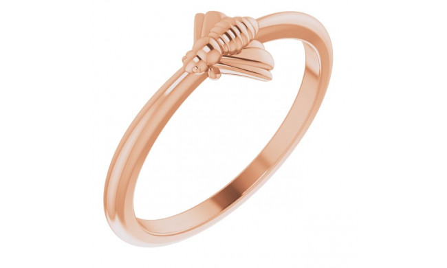 14K Rose Stackable Bee Ring - 52027103P