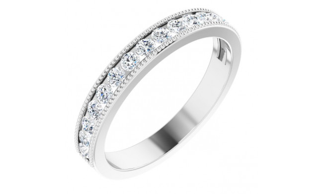 14K White 1/2 CTW Diamond Anniversary Band - 122754601P