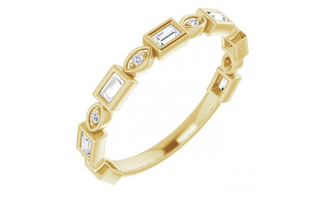 14K Yellow 1/4 CTW Diamond Anniversary Band - 1236336074P