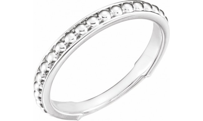 14K White Stackable Bead Ring - 51633101P