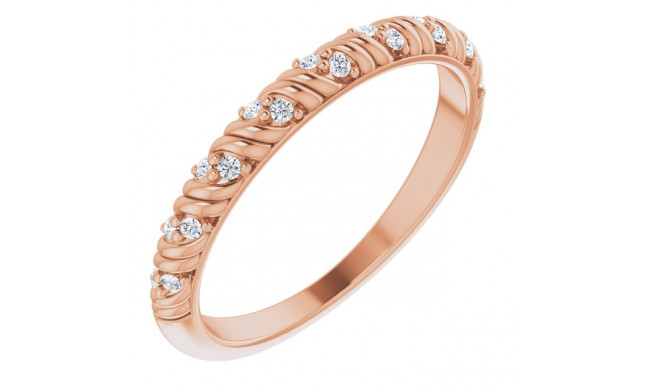 14K Rose .08 CTW Diamond Anniversary Band - 124048602P