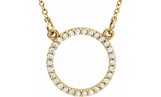 14K Yellow 1/8 CTW Diamond 16 Necklace - 84155100P