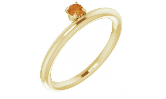 14K Yellow Citrine Stackable Ring - 12328660031P