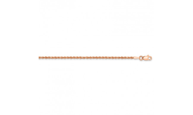 Quality Gold 14k Rose Gold 1.75mm  Rope Anklet - 014R-10