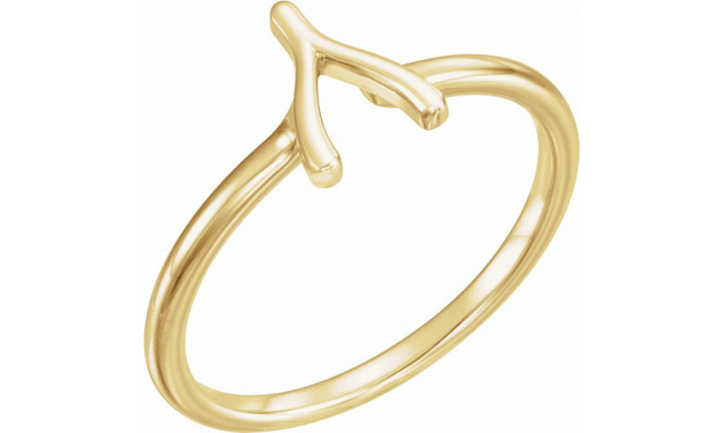 14K Yellow Wishbone Ring - 51634102P